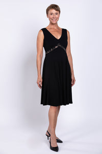 Pamela Dress, Black Diamond, Bamboo
