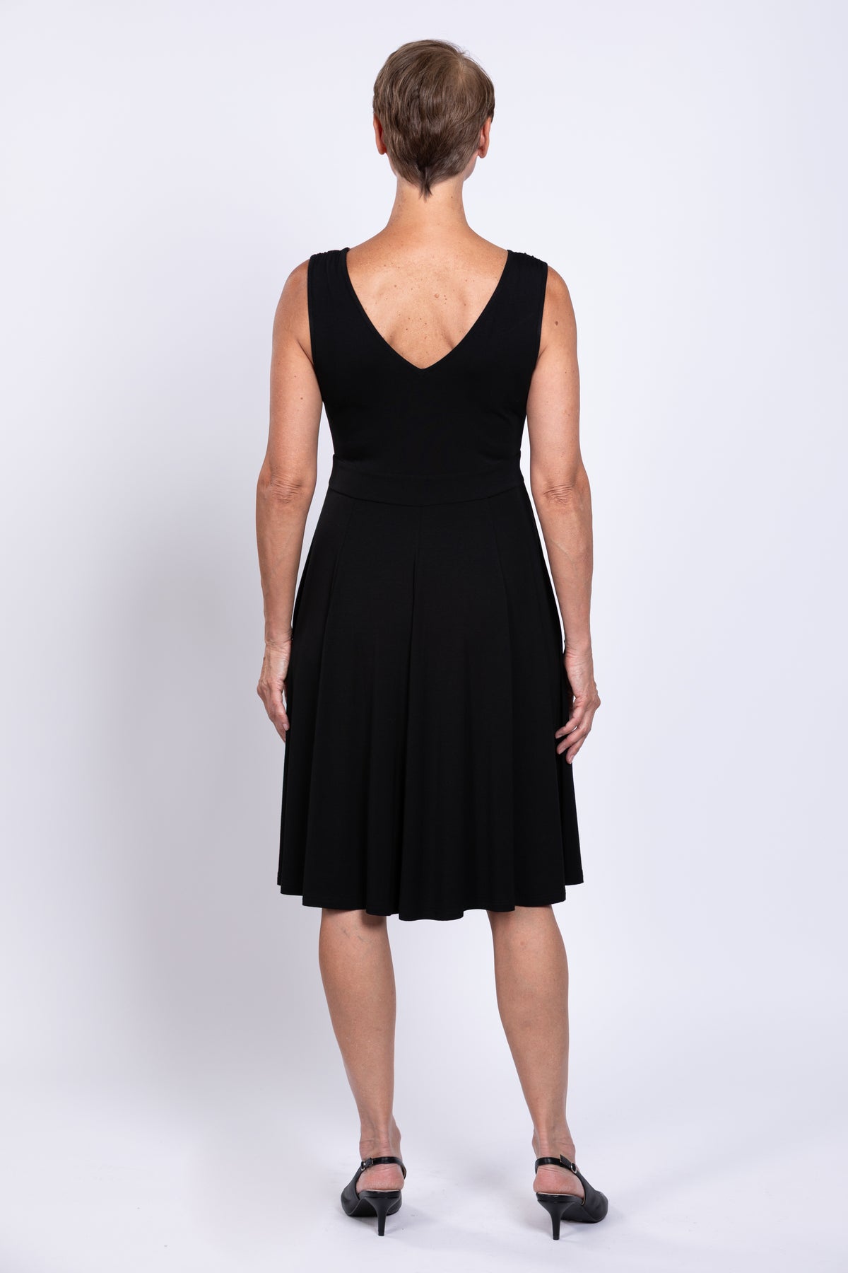 Pamela Dress, Black Diamond, Bamboo