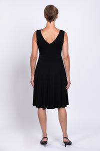 Pamela Dress, Black Diamond, Bamboo