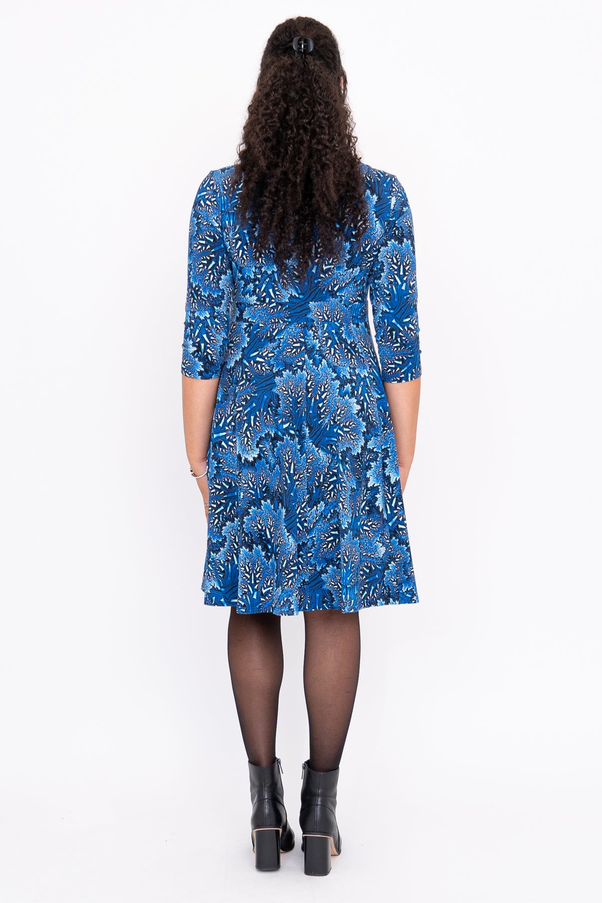 Pamela 3/4 Dress, Cobalt Fossil, Bamboo