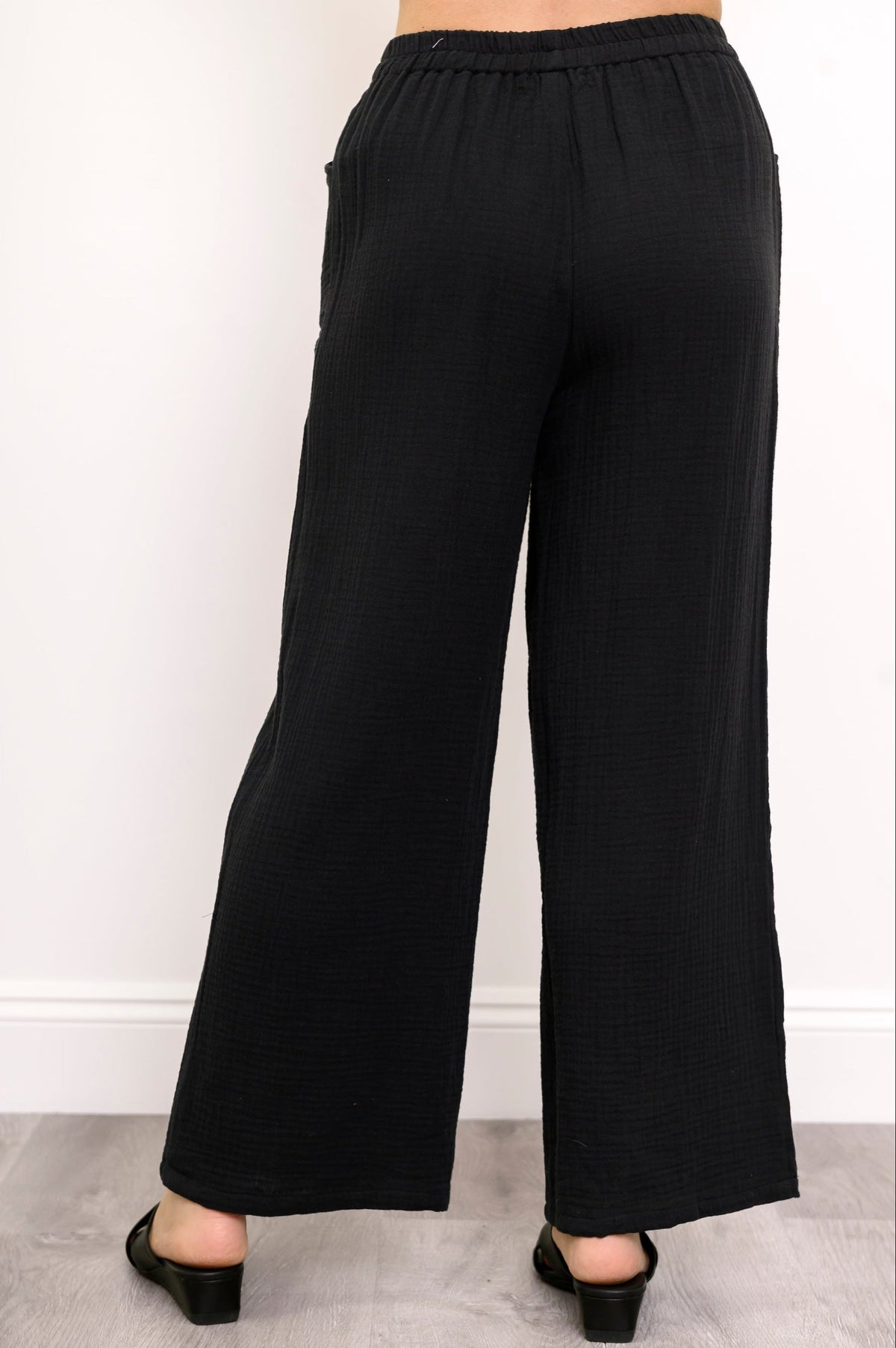 Parker Pant, Black, Cotton Gauze