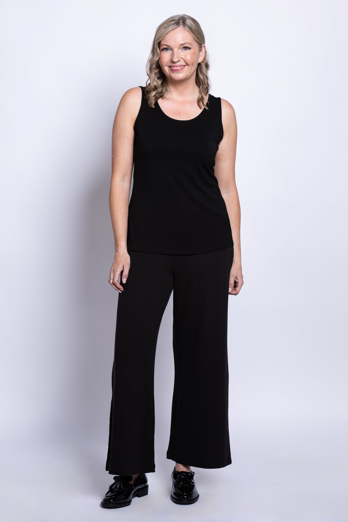 Avalon Tank, Black, Bamboo.