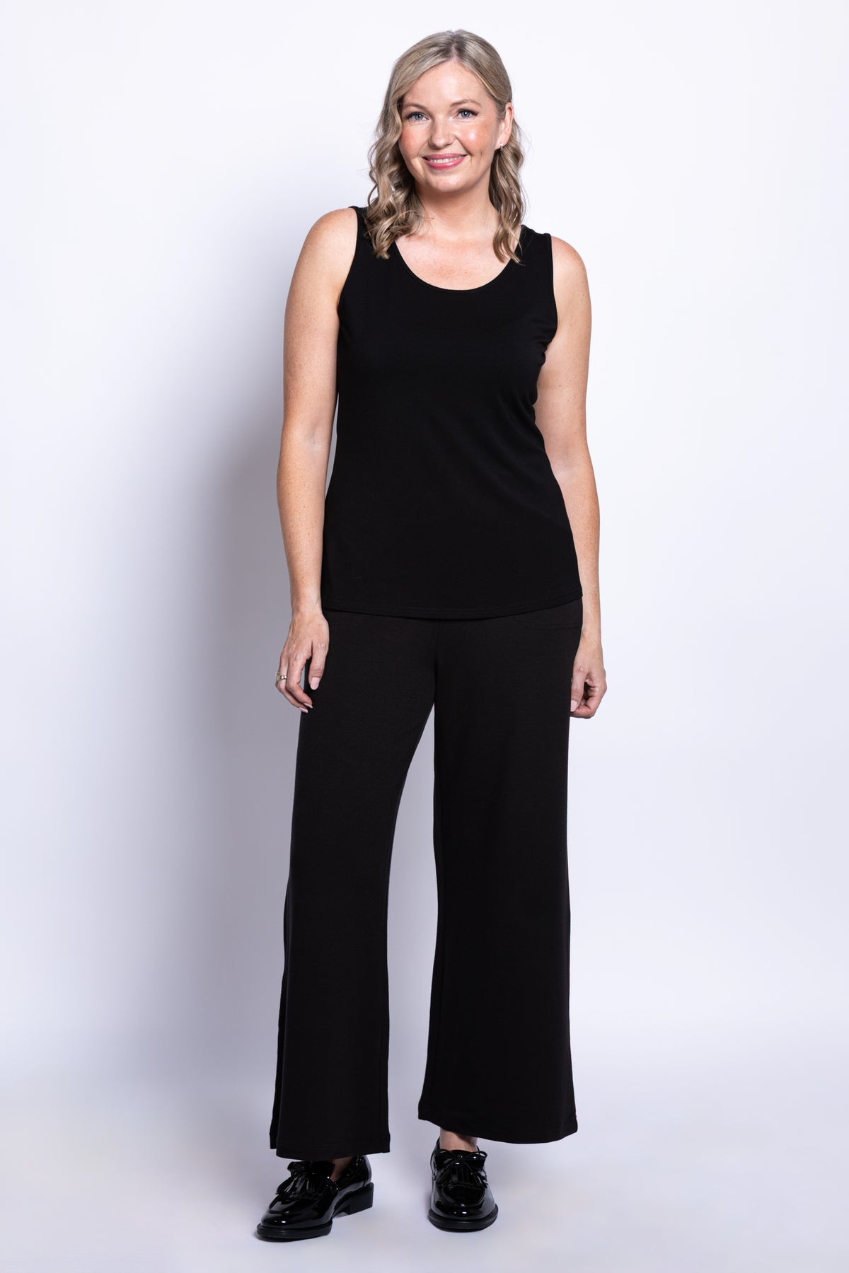 Avalon Tank, Black, Bamboo.