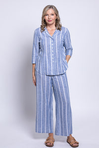 Parker Pant, Denim Stripe, Linen Viscose