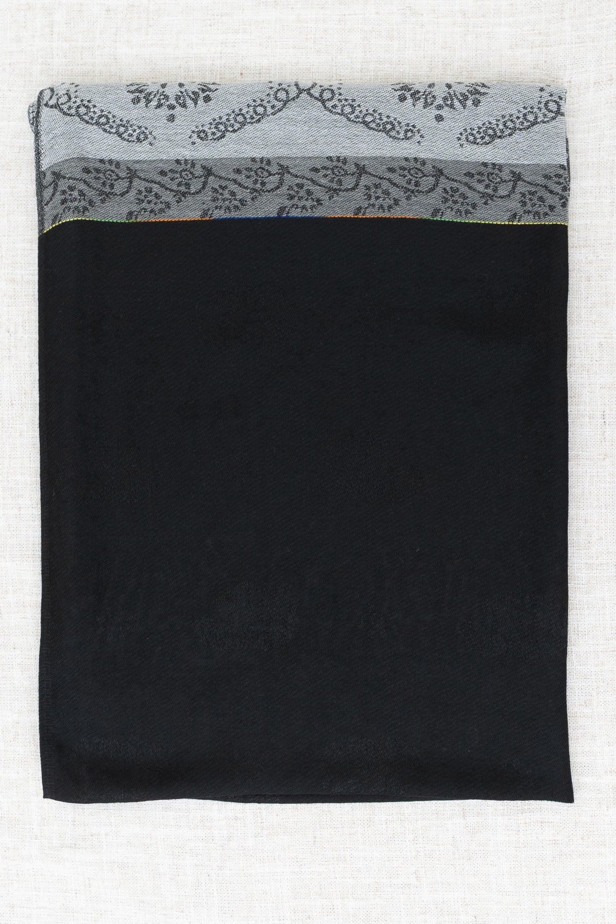 Pashmina Scarf, Elephant, Black