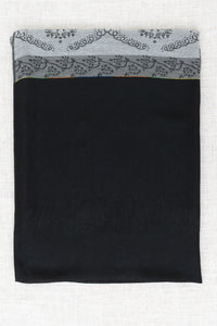 Pashmina Scarf, Elephant, Black