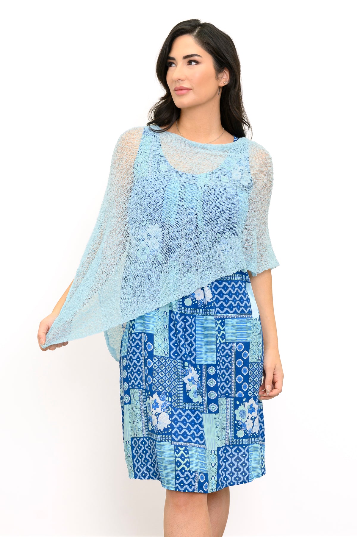 Peachy Dress, Indigo Bloom