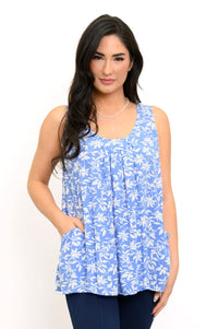 Peachy Tank, White Fleur