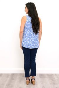 Peachy Tank, White Fleur