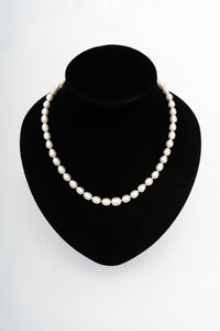 Large Round White Pearl Necklace