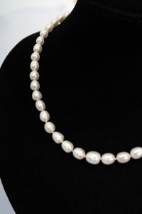 Large Round White Pearl Necklace