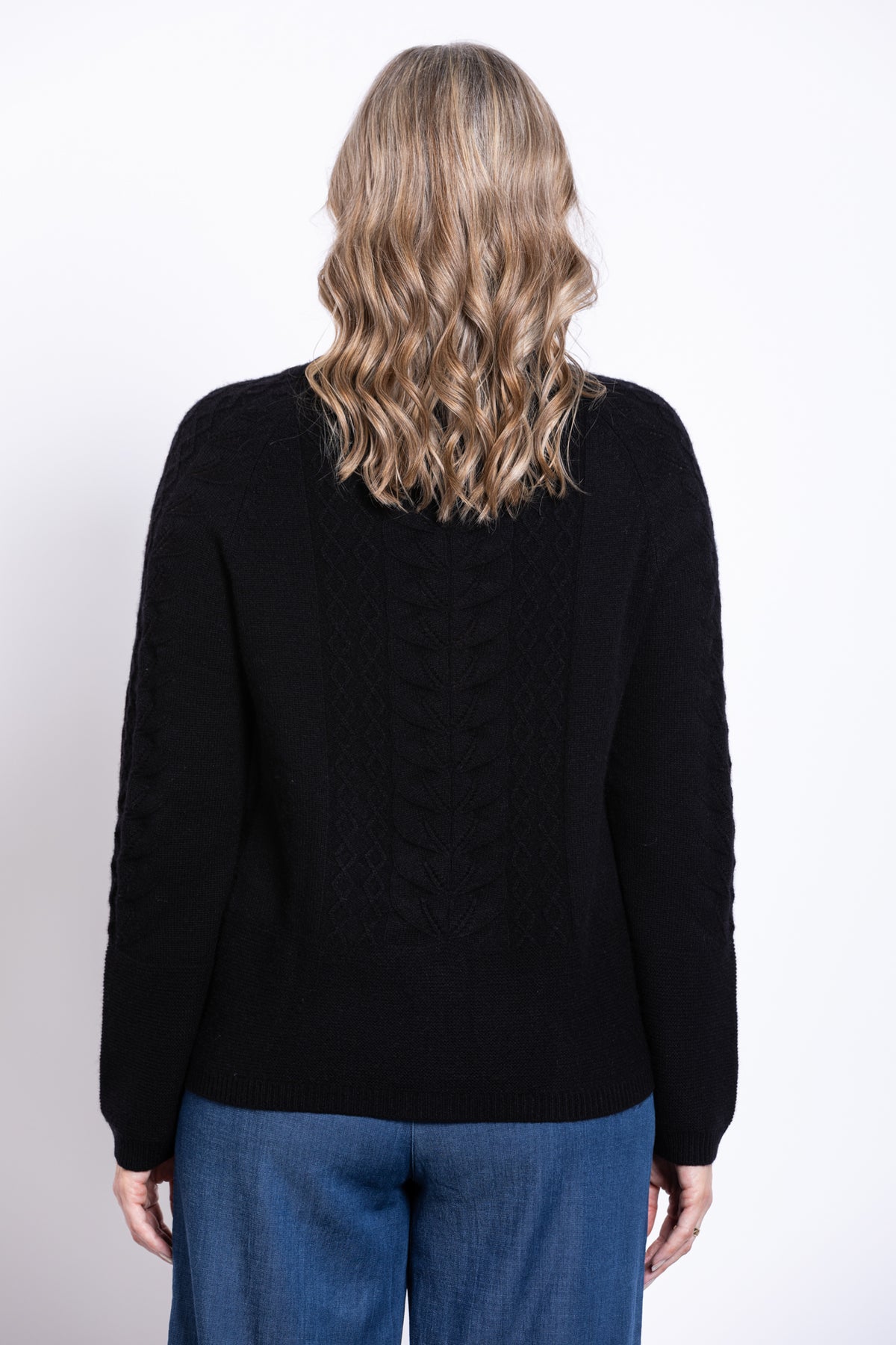 Persimmon Sweater, Black, 100% Cashmere