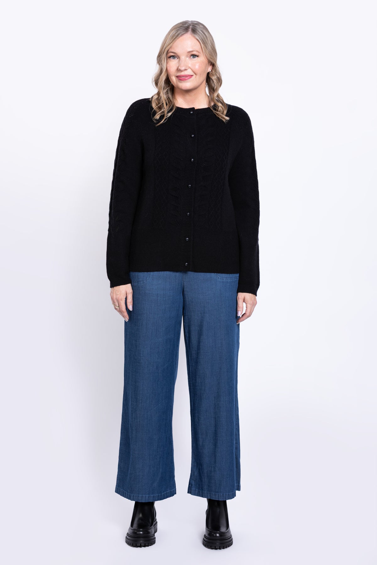 Persimmon Sweater, Black, 100% Cashmere