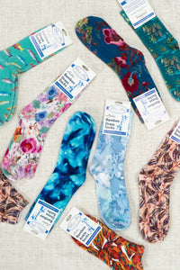 Chaussettes habillées en bambou pour femmes, imprimés assortis