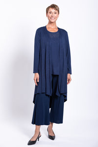 Priscilla Jacket, Indigo Diamond, Bamboo