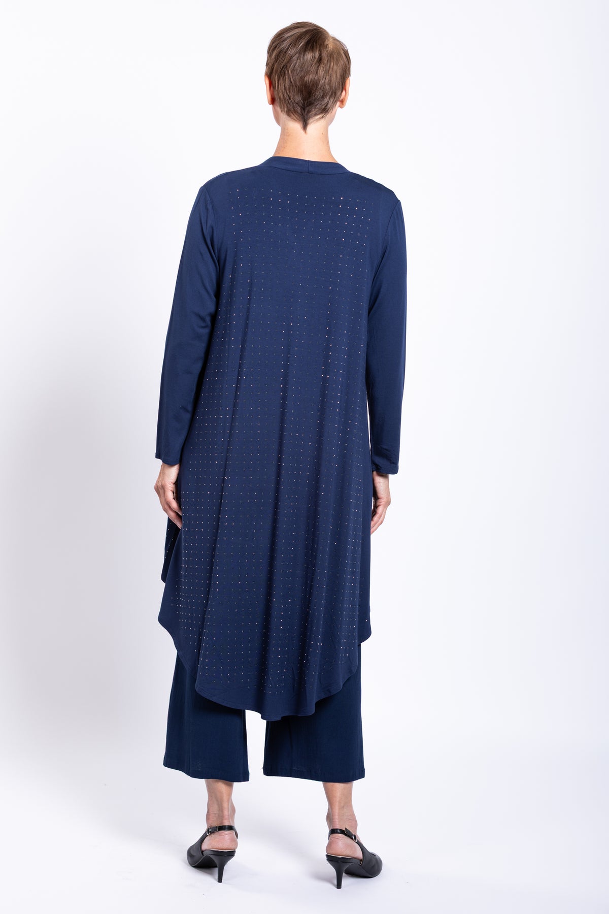 Priscilla Jacket, Indigo Diamond, Bamboo