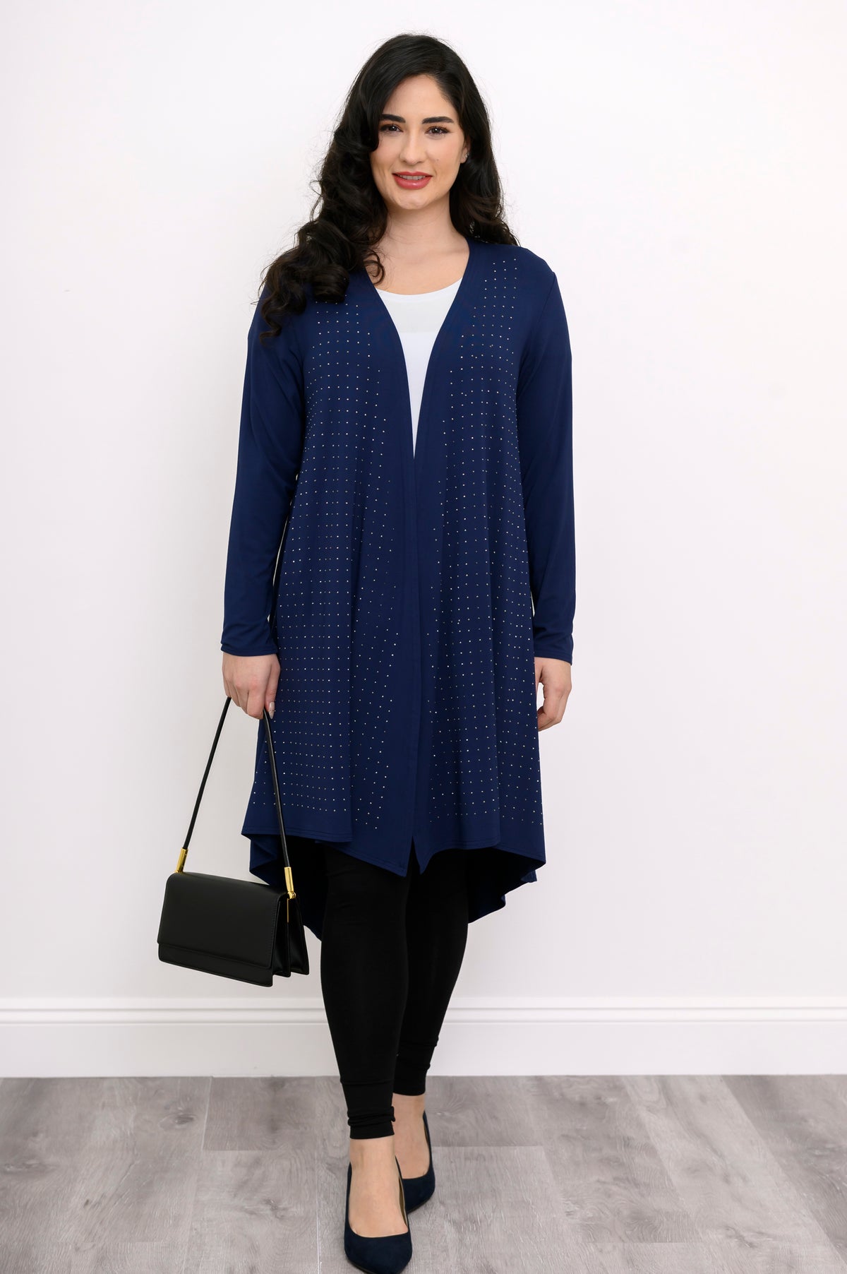 Priscilla Jacket, Indigo Diamond, Bamboo