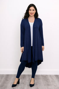 Priscilla Jacket, Indigo Diamond, Bamboo