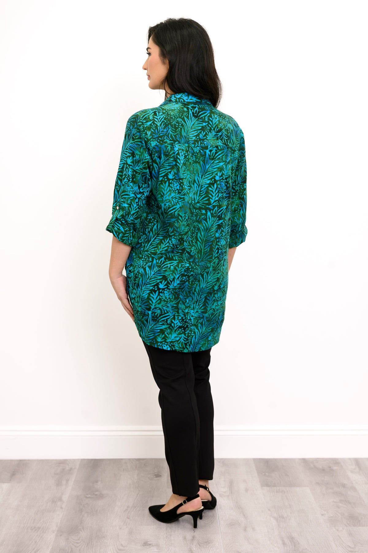 Blouse Queenie, Bleu sarcelle tropical