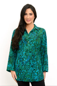 Blouse Queenie, Bleu sarcelle tropical