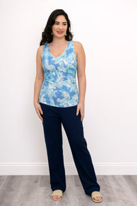 Reanna Tank, Denim Clouds, Bamboo