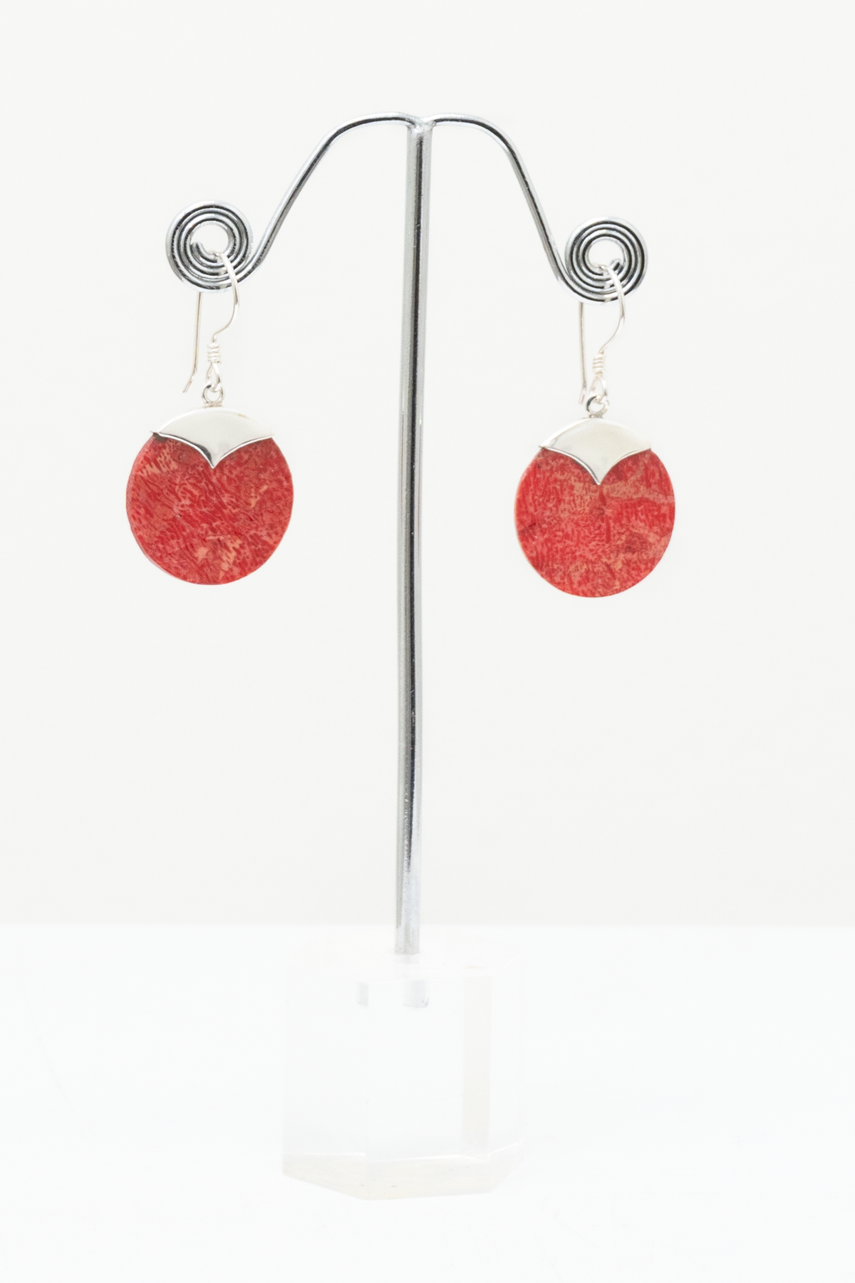 Red Shell Earrings - 20269