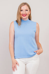 Reena Tank, Blue, Cotton