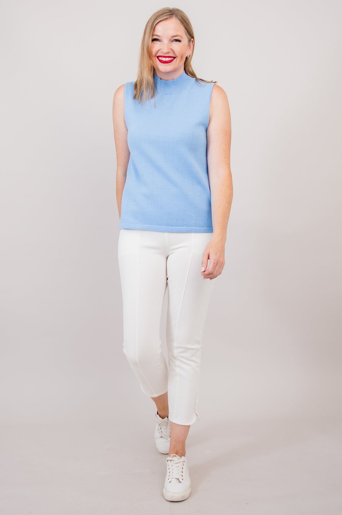 Reena Tank, Blue, Cotton