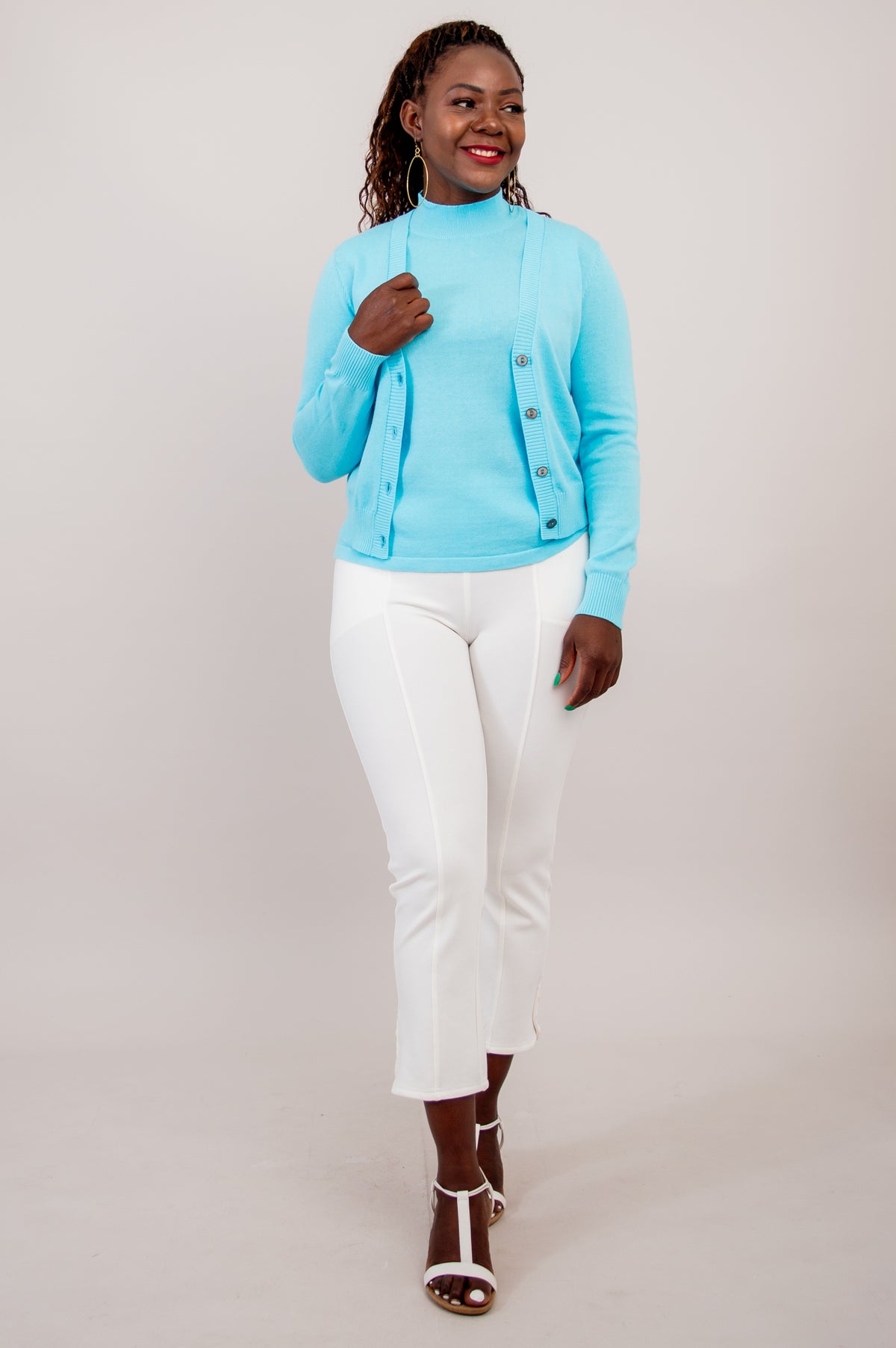 Reena Tank, Turquoise, Cotton - Final Sale