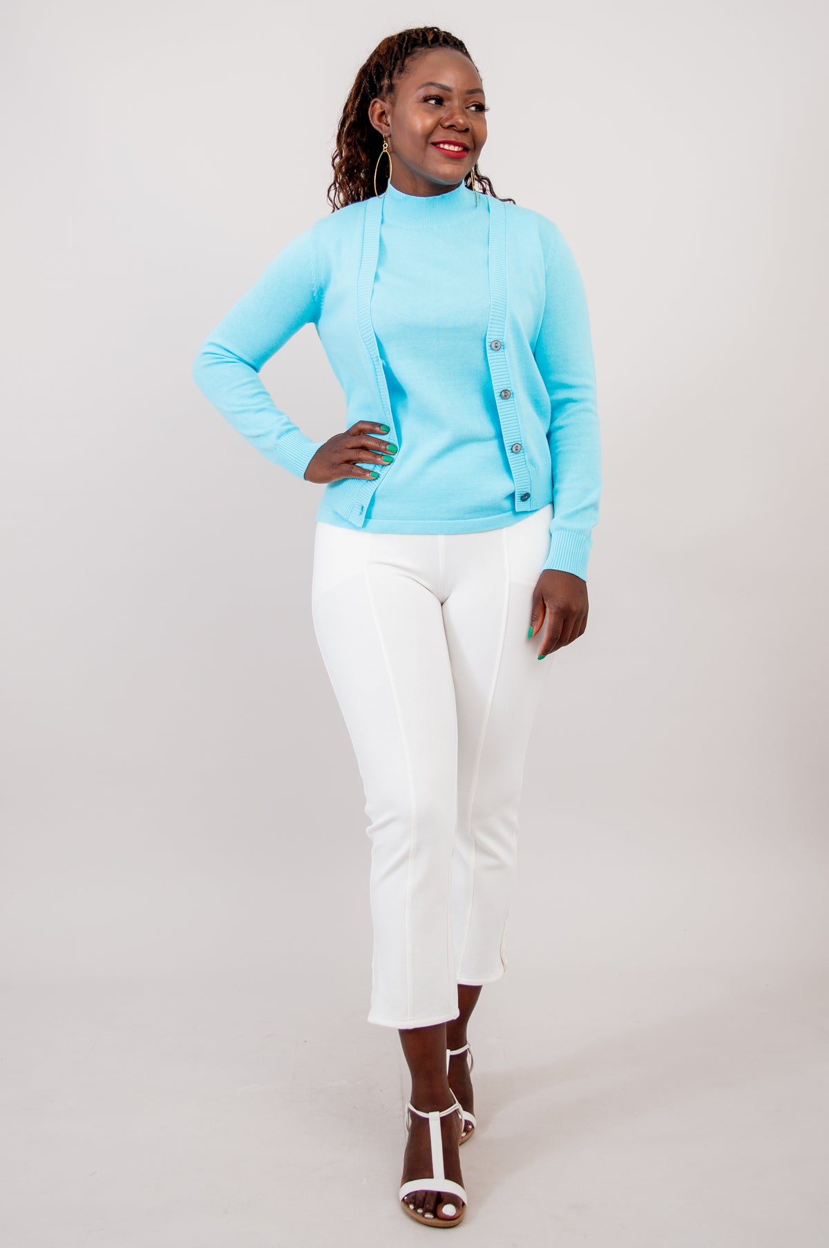 Reena Tank, Turquoise, Cotton - Final Sale