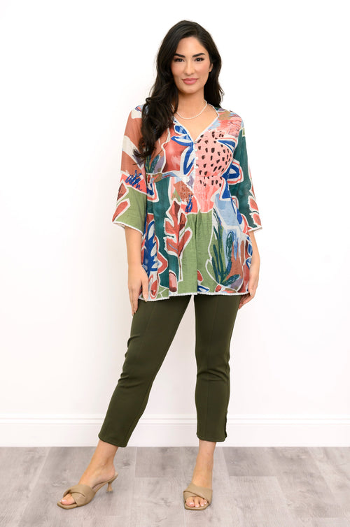Renda Top, Abstract Patchwork