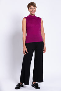 Rita Sweater, Magenta, Merino Wool