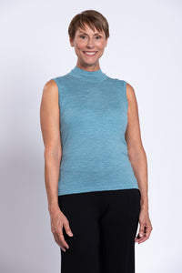 Rita Sweater, Teal Lite, Merino Wool
