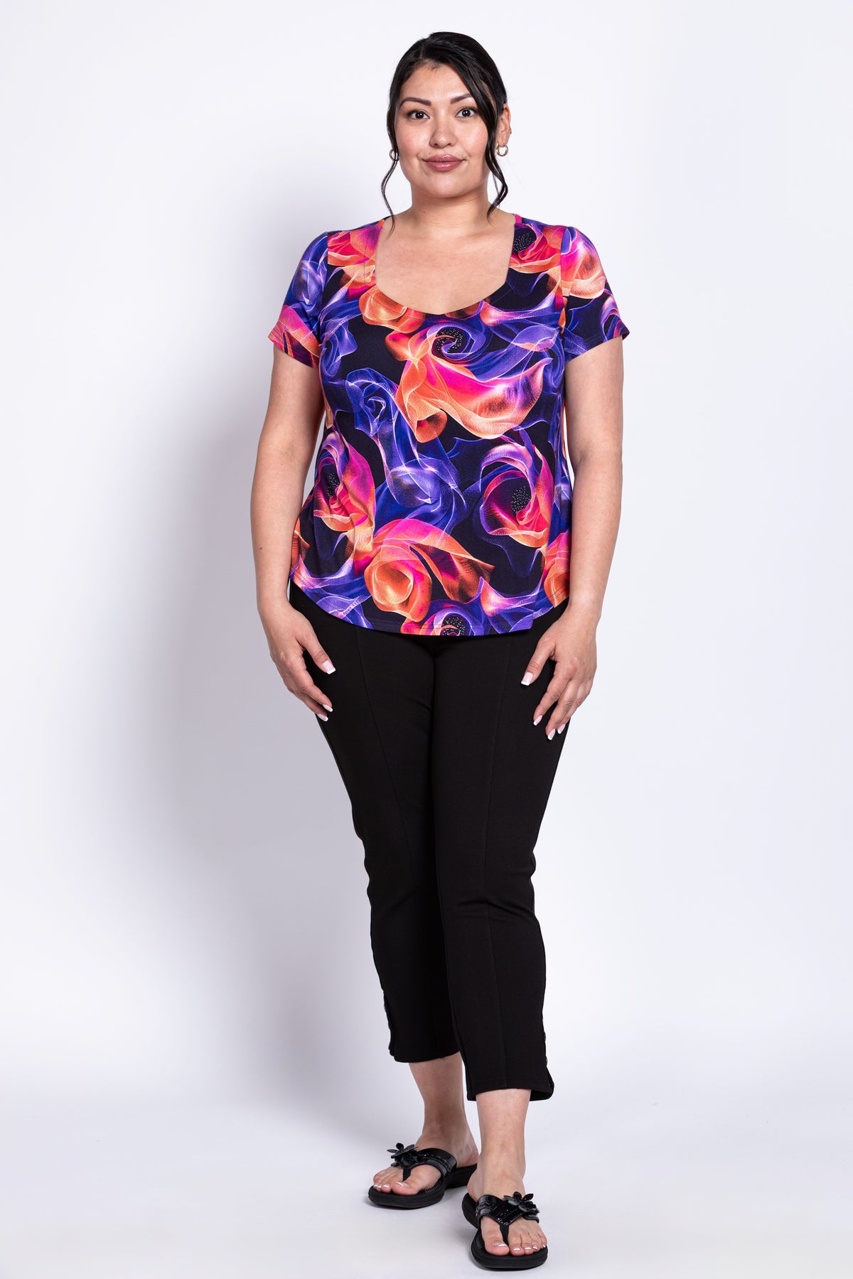 Ritzy S/S Top, Violet Daze, Bamboo