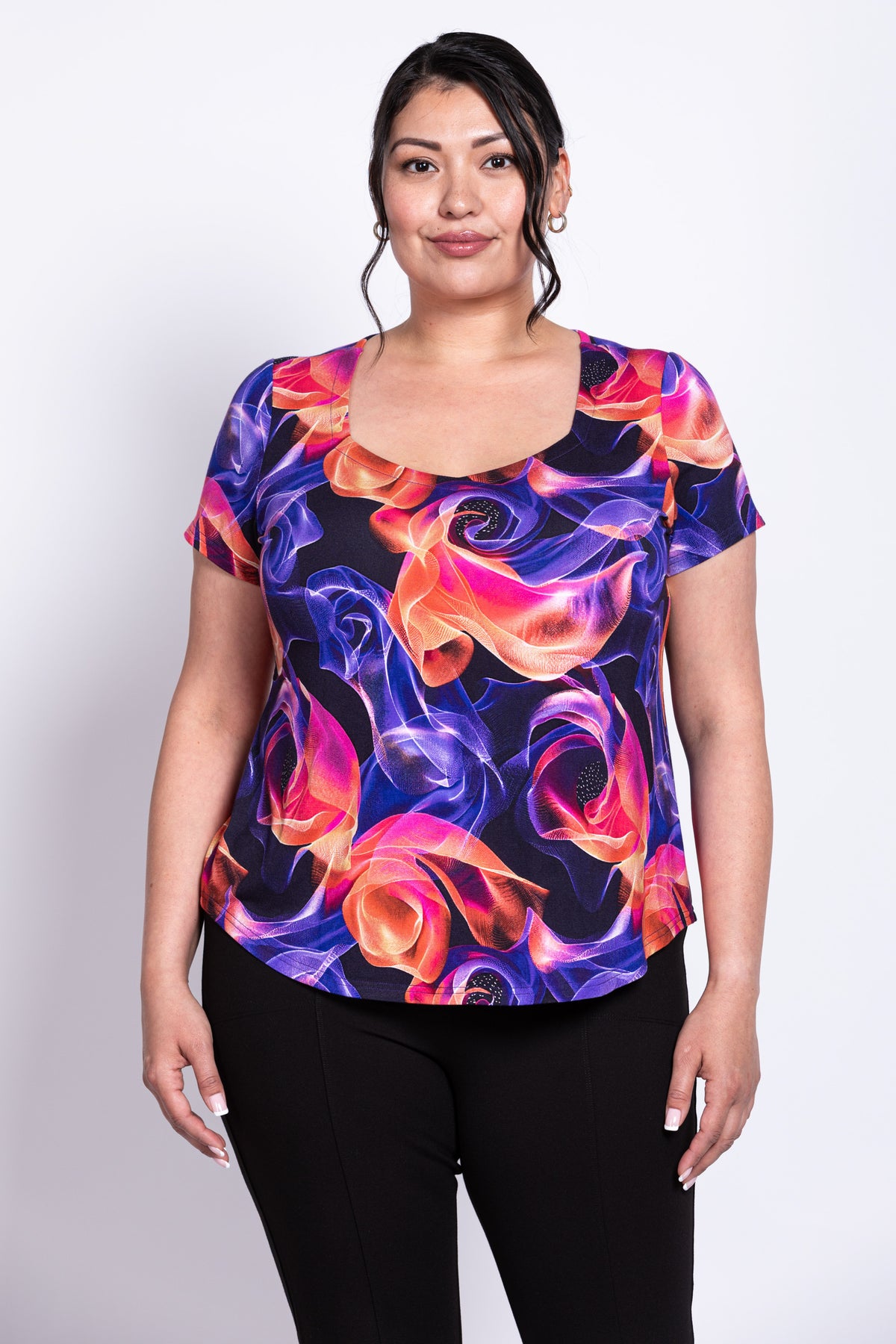 Ritzy S/S Top, Violet Daze, Bamboo