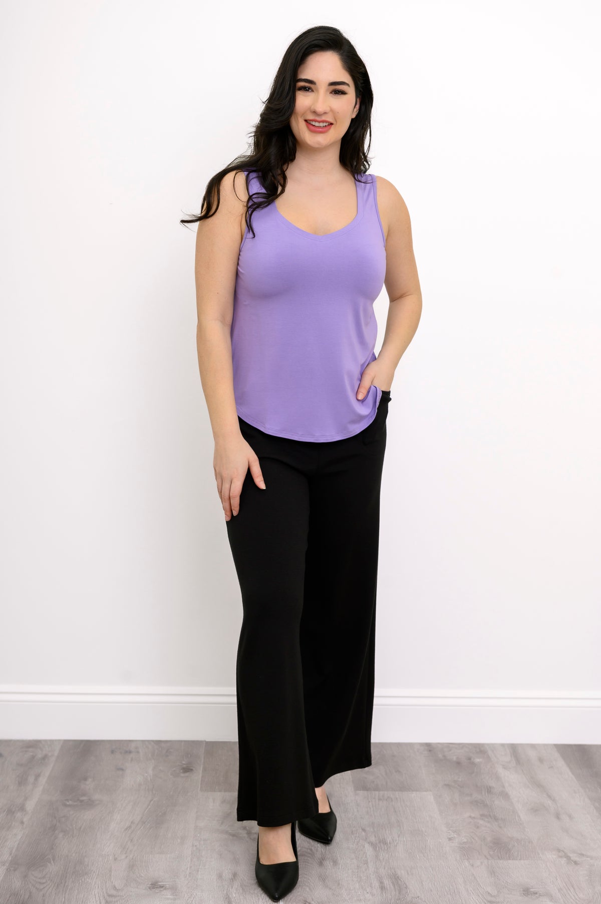 Ritzy Tank, Lavender, Bamboo