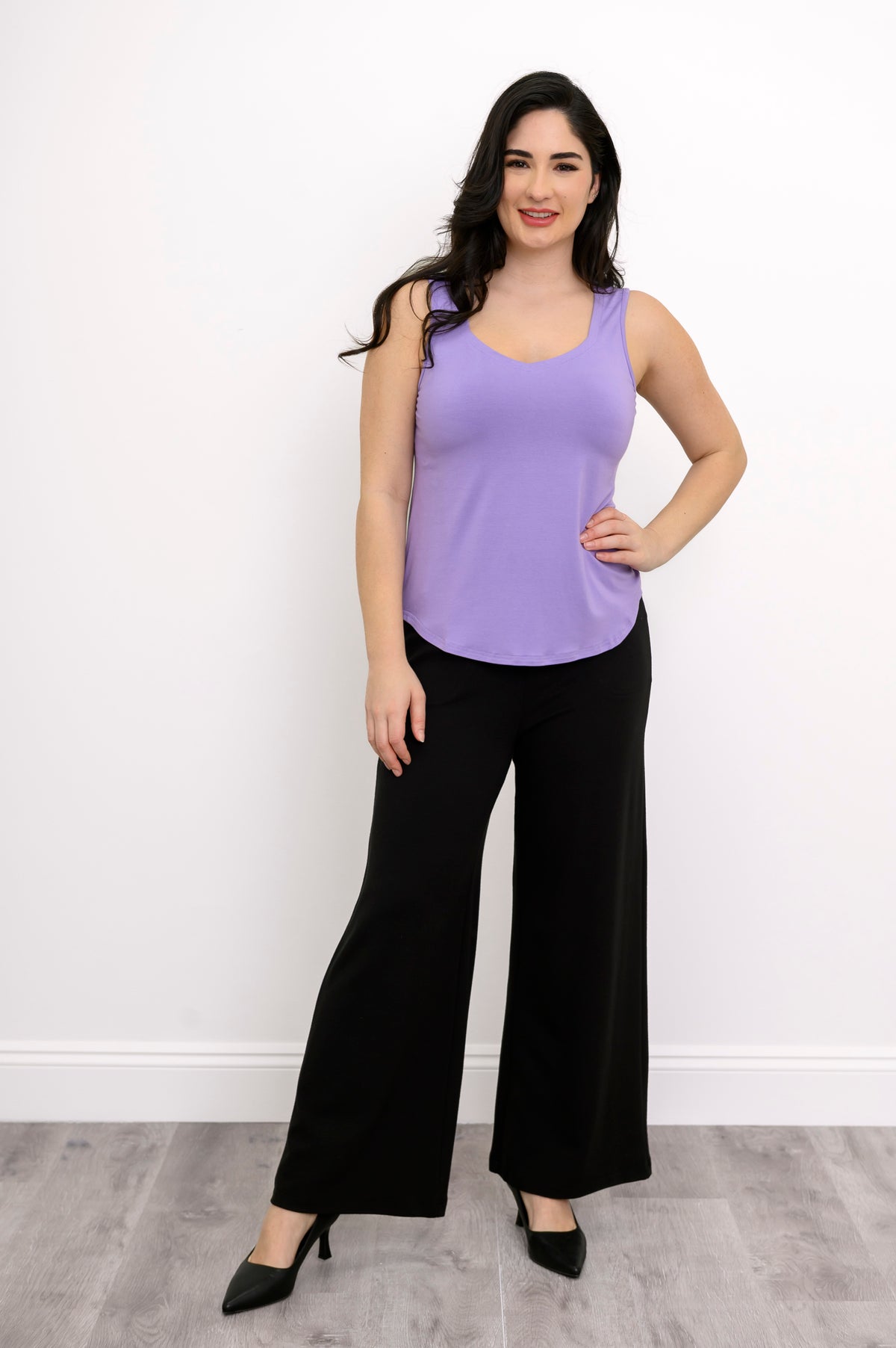 Ritzy Tank, Lavender, Bamboo