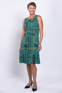 Roam Dress, Teal Ways, Bamboo