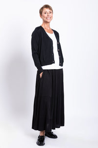 Roma Skirt, Black, Linen Bamboo