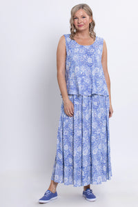 Ginny Tank, Peri Teatime, Linen Bamboo