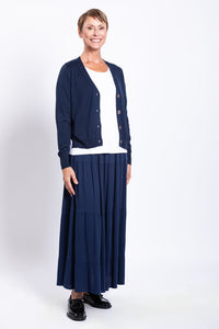 Roma Skirt,  Indigo, Linen Bamboo