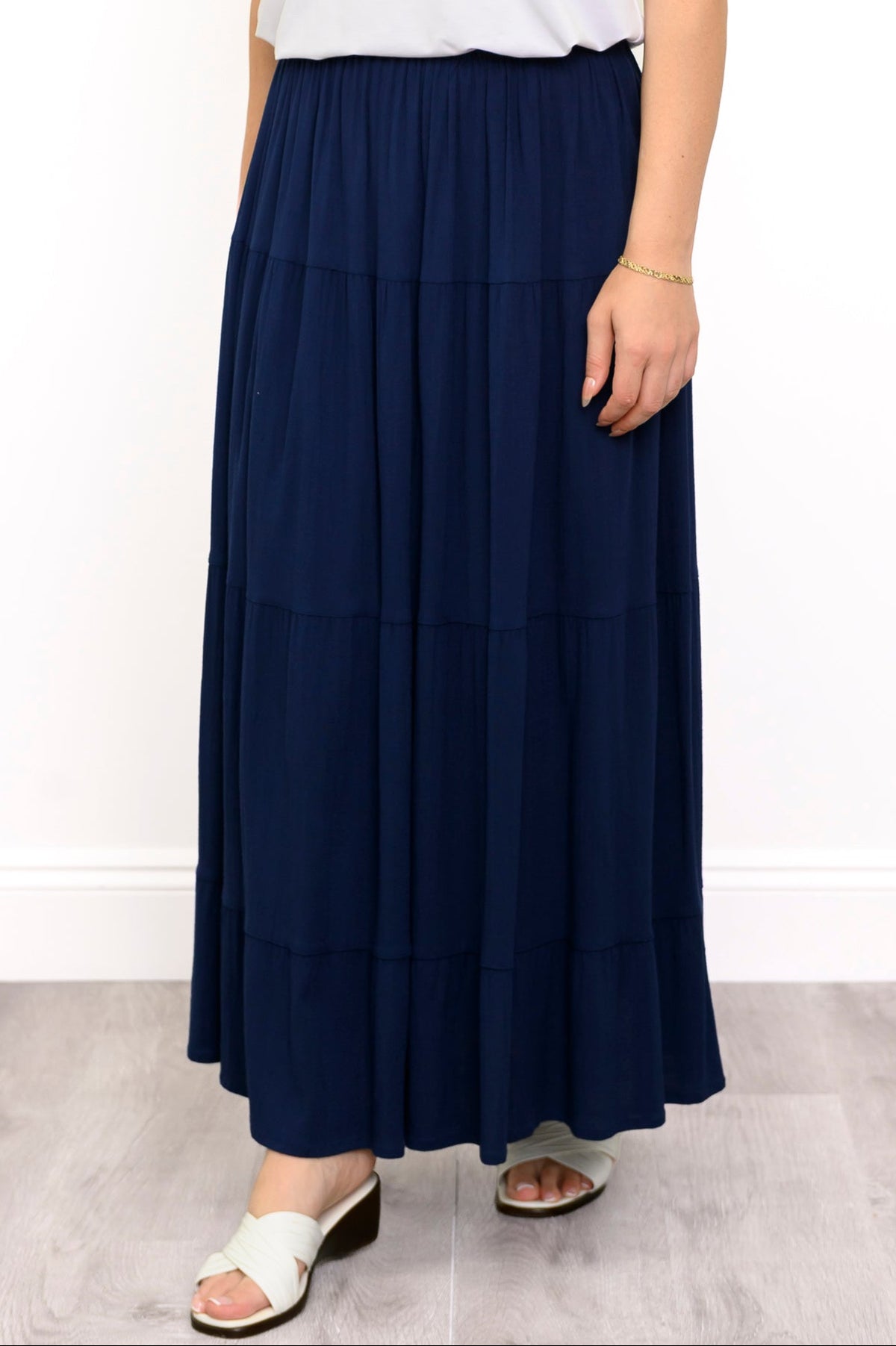 Jupe Roma, Indigo, Lin bambou