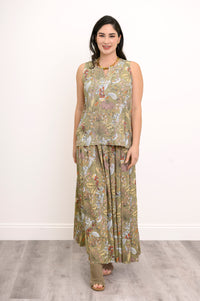 Roma Skirt, Khaki Primavera, Linen Bamboo