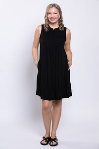 Rosalie Dress, Black, Linen Bamboo