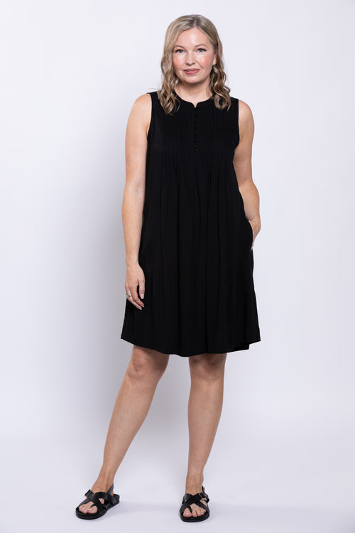 Rosalie Dress, Black, Linen Bamboo