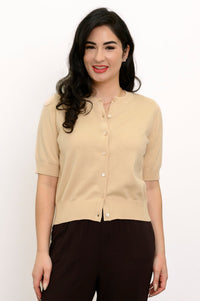 Shen Cardigan, Beige, Cotton