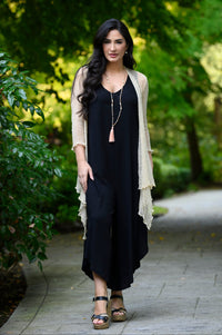 Sanito Jumpsuit, Black, Linen Bamboo