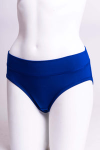 Sapphire blue bamboo hipster brief displayed on mannequin