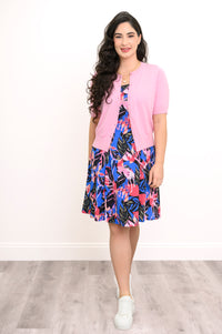 Sara Dress, Pink Bonita, Linen Bamboo
