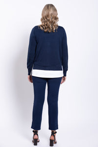 Sarina Pant, Indigo, French Terry